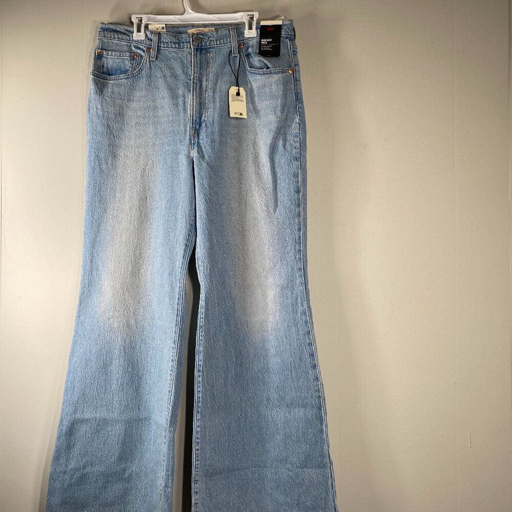 Levi's Premium Ribcage Bell Jeans Women's 34 High Rise Blue 70s Hippie NWT